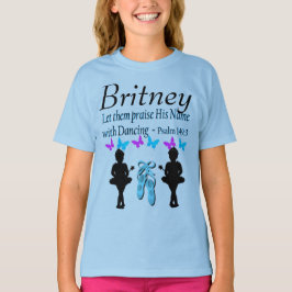 PRAISE SEU NOME BALLERINA PERSONALIZADO A CAMISETA
