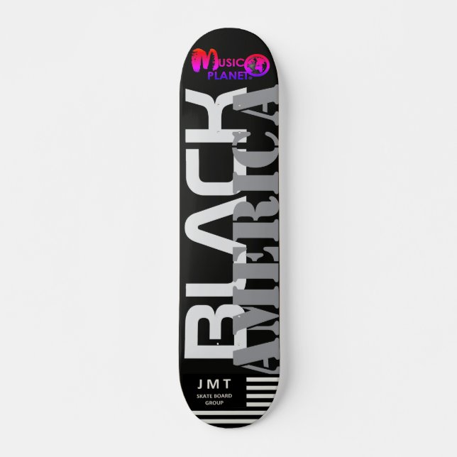 Prancha de Skate BLACK AMERICA, 7¾" Deck (Frente)