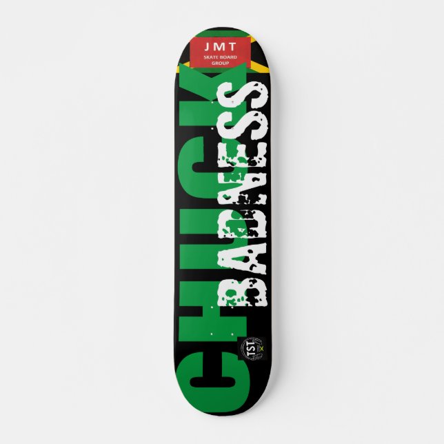 PRANCHA DE SKATE CHUCK BADNESS OFICIAL JMTJ7 3/4" (Frente)