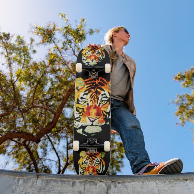 PRANCHA DE SKATE DO TIGRE INDIANO (Ao ar livre 1)