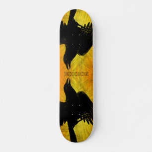 Prancha de Skate Grunge Corvo Preto