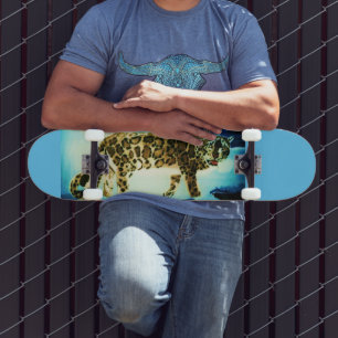 PRANCHA DE SKATE LEOPARDO DA NEVE
