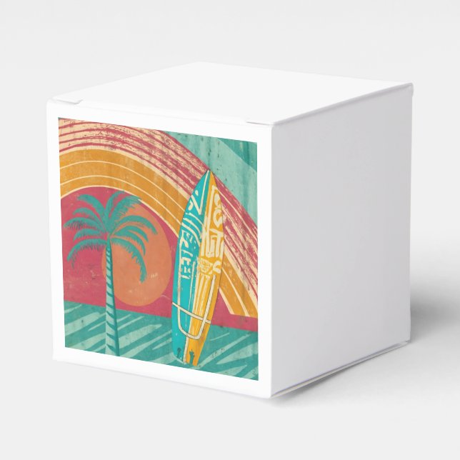 PRANCHA DE SURFE E DESIGN DE PRAIA NA CAIXA  (Frente)