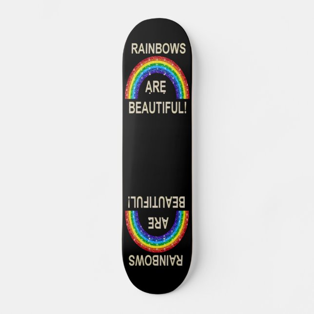 Pranchas De Skate Arco-Íris São Brilhantes Belas (Frente)