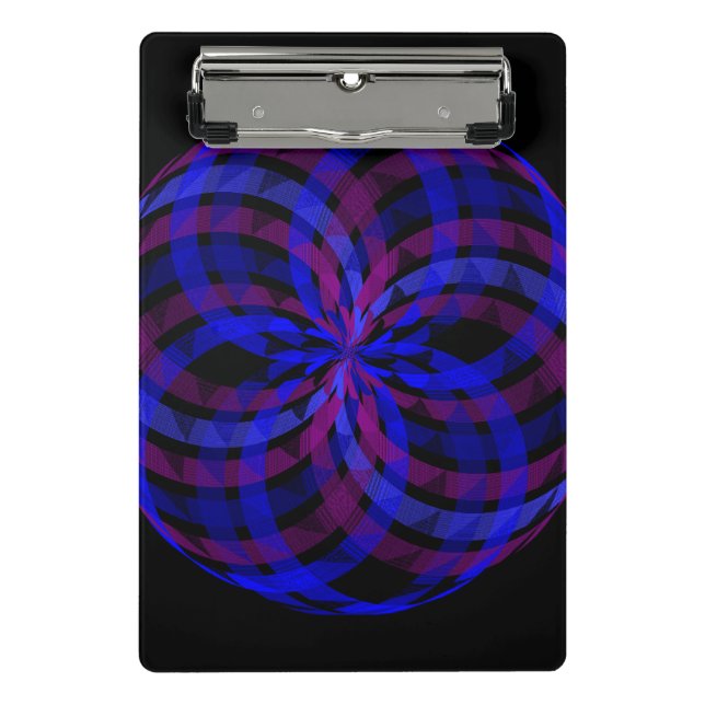 Prancheta 3D Center Geometric Flower Petal Mini Clipboard (Frente)