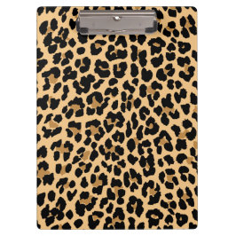 Prancheta à moda do impressão do leopardo