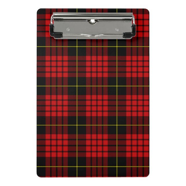 Prancheta Área de Transferência Mini do Red Tartan (Frente)