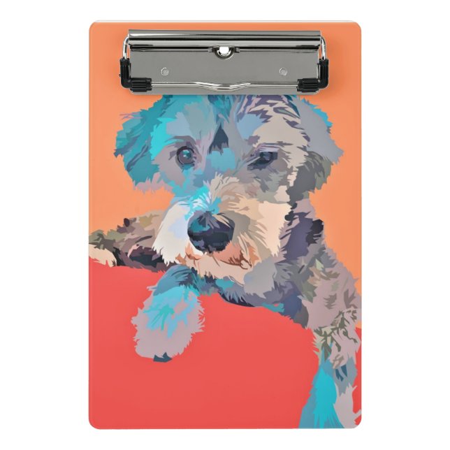 Prancheta Área de Transferência Mini do Schnauzer (Frente)