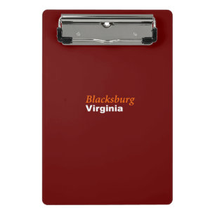Prancheta Blacksburg, Virginia Mini Clipboard