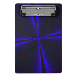 Prancheta Blue Accent Clover Leaf Geometric Mini Clipboard