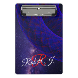 Prancheta Blue Donuts In Outer Space Mini Clipboard