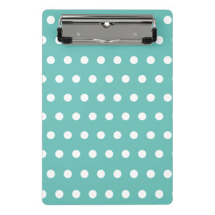 Prancheta Bolinhas Mini Área de Transferência (Aqua & White)
