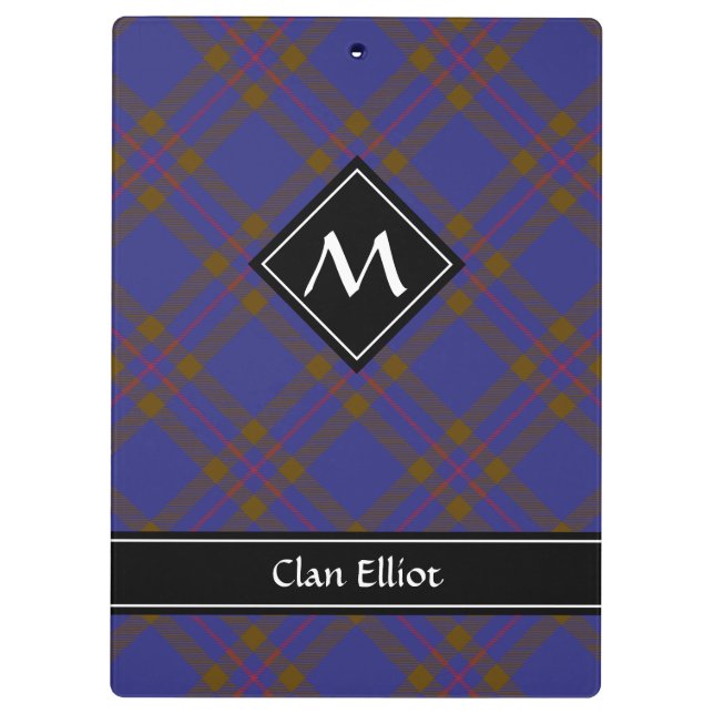 Prancheta Clan Elliot Tartan Moderno (Verso)