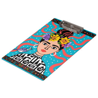 Prancheta Colorida Inspirada em Frida - Boho Mexic