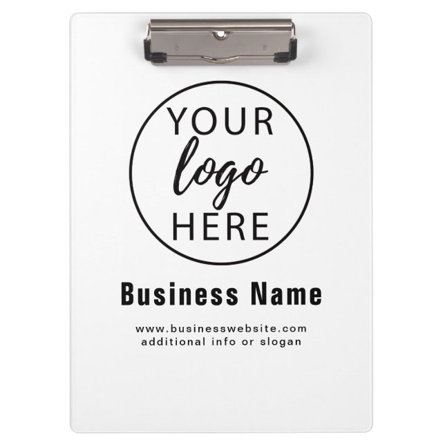Prancheta com logotipo empresarial personalizado (Frente)