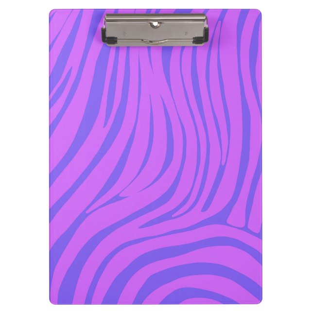 Prancheta com padrão de zebra em Pop Art Neon (Frente)