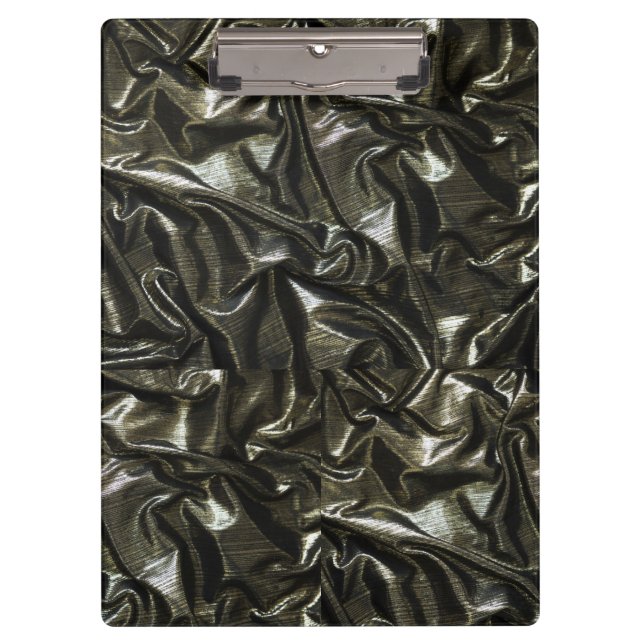 Prancheta com visual de cetim preto elegante (Frente)
