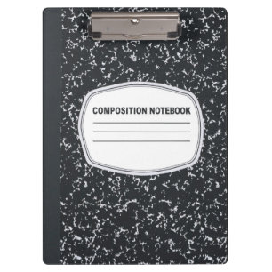 Prancheta customizável do caderno da composição