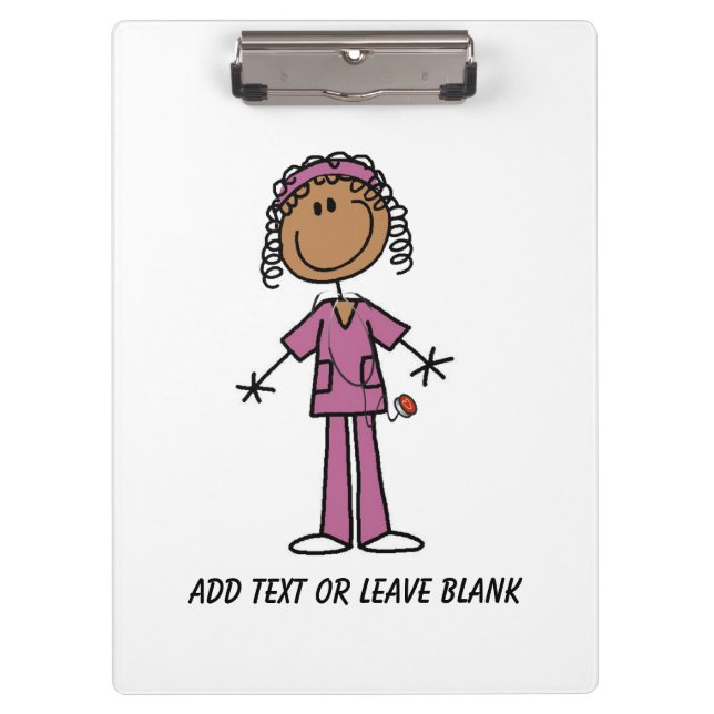 Prancheta da enfermeira do afro-americano (Frente)