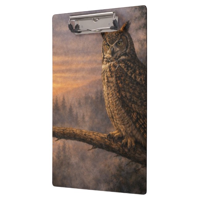 Prancheta de Acrílico Fauna Coruja-grande (Esquerda)