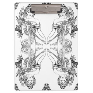 Prancheta de Alphonse Mucha do nouveau da arte