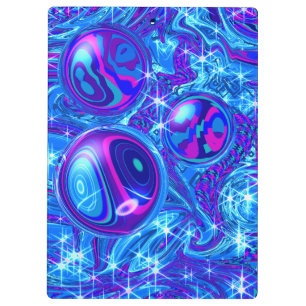 Prancheta de arte abstrata rosa azul roxo
