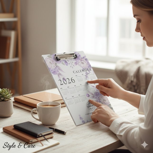Prancheta de Calendário Personalizado-26 para Uso  (Personalized Calendar-26 Clipboard for Office Use)