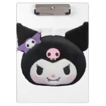 Prancheta de clip com bichinhos Kuromi e My Melody