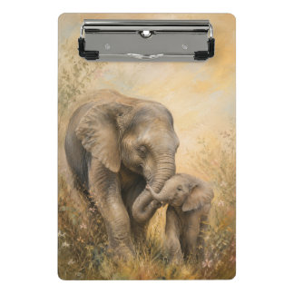Prancheta de Elefante Mãe e Bebê |