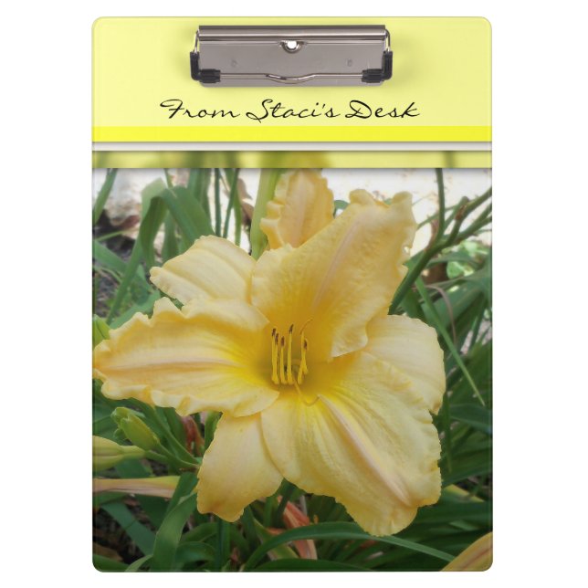 Prancheta de Flor de Lírio Amarela (Frente)