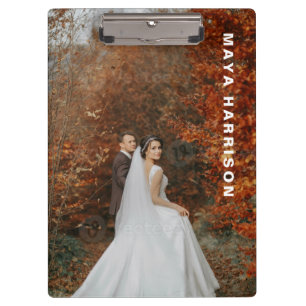 Prancheta de fotografia minimalista com foto compl