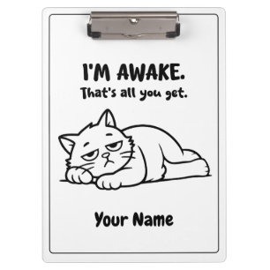 Prancheta de Gato Preguiçoso Engraçado Design Pe