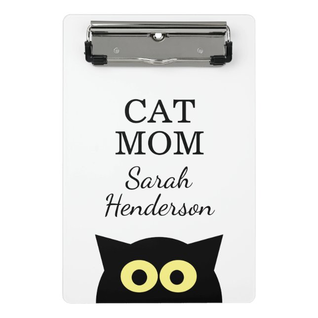 Prancheta de mãe de gato personalizada com arte de (Frente)