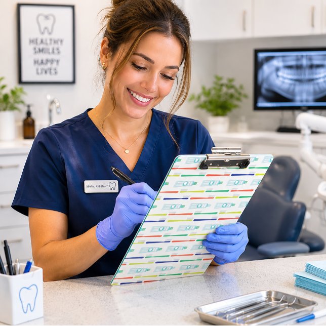 Prancheta Dentista Escova de Dentes Creme Dental (Criador carregado)