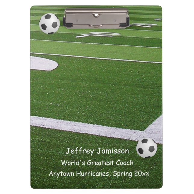 Prancheta do futebol, treinador do futebol do (Frente)