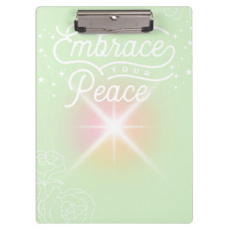prancheta escolar/escritório "Abraçe sua Paz"