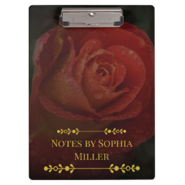 Prancheta Floral Botânica Rosa Vermelho Escuro Ele