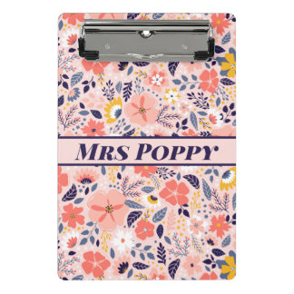 Prancheta Floral Caprichosa Personalizada para Pro
