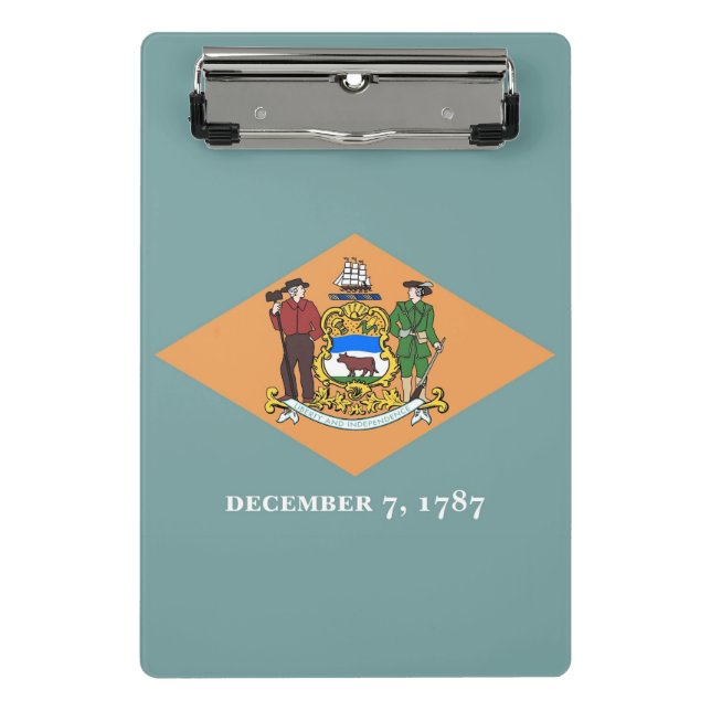 Prancheta Mini área de transferência com bandeira de Delawar (Frente)