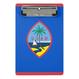 Prancheta Mini área de transferência com bandeira de Guam, E