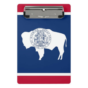 Prancheta Mini área de transferência com bandeira de Wyoming