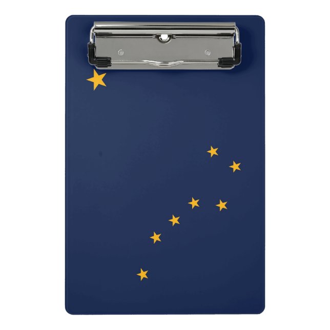 Prancheta Mini área de transferência com bandeira do Alasca, (Frente)