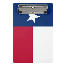 Prancheta Mini área de transferência com bandeira do Texas, 