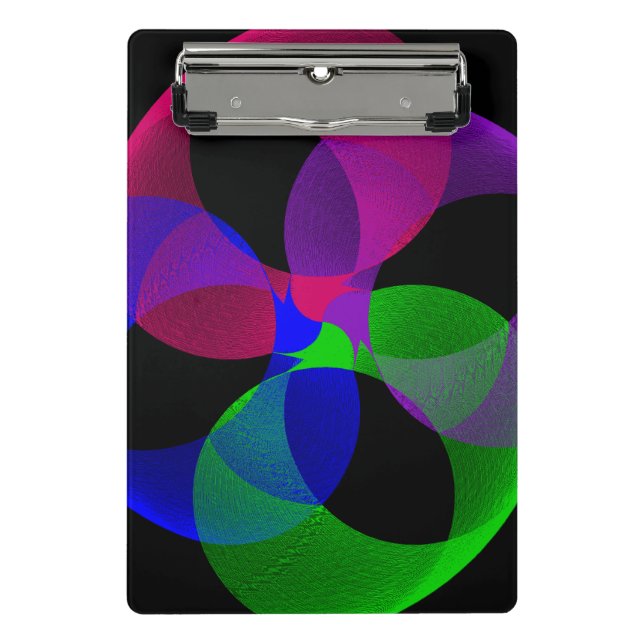 Prancheta Mini Geométrica de Fusão Multicolor (Frente)