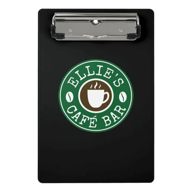 Prancheta mini personalizada para barista de café (Frente)