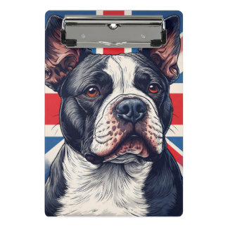Prancheta Mini Staffy e Bandeira Union Jack