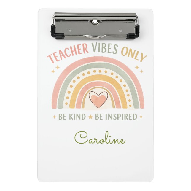 Prancheta Mini Vibrações Personalizadas para Profe (Frente)