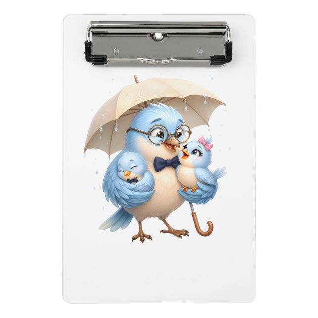 Prancheta Miniatura Dad Bird Presente para Escritó (Frente)