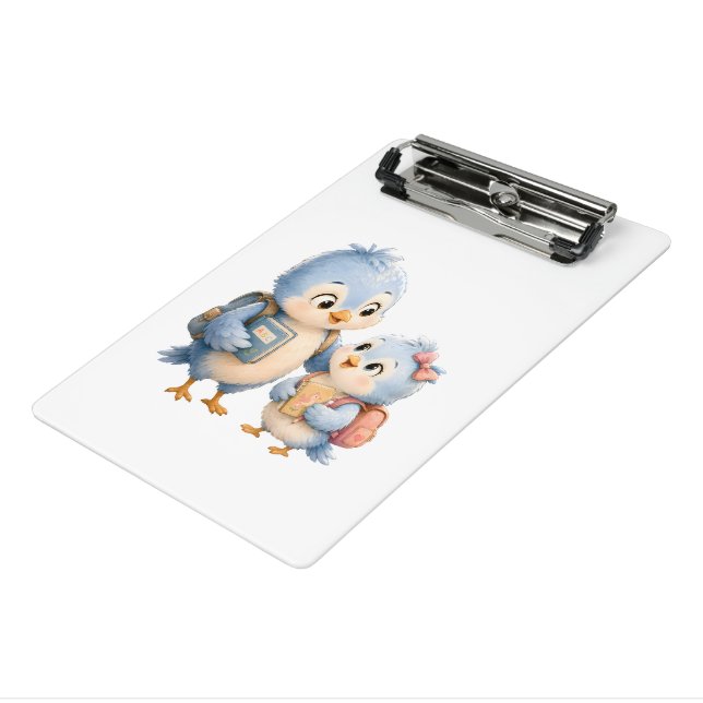 Prancheta Pasta de Apoio Mini Pássaros Azuis (Inclinado3)