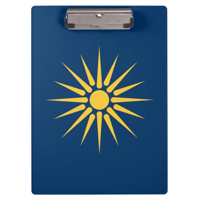 Prancheta Patriótica com a bandeira da Macedônia,  (Frente)